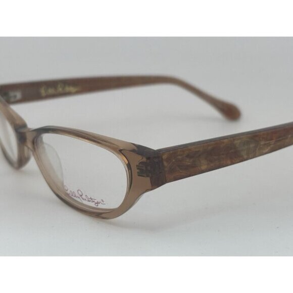Lilly Pulitzer - Winnie Brown 49-16-130 Acetate Marble Glasses Frames - Picture 8 of 8